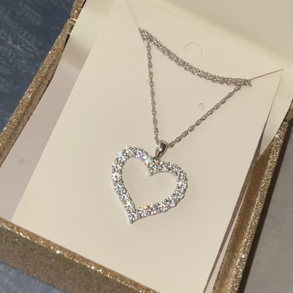Sterling Silver Heart Necklace - Picture 1 of 2